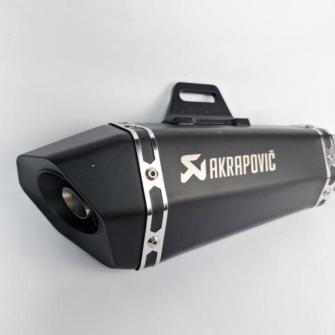 Knalpot Racing IMPORT Taiwan Akrapovic Conical Black Doff - Silencer Only - Knalpot Racing Aerox Nma