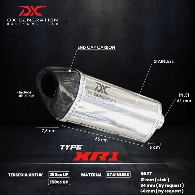 Knalpot DX XR1 Silencer Only DX Generation Racing