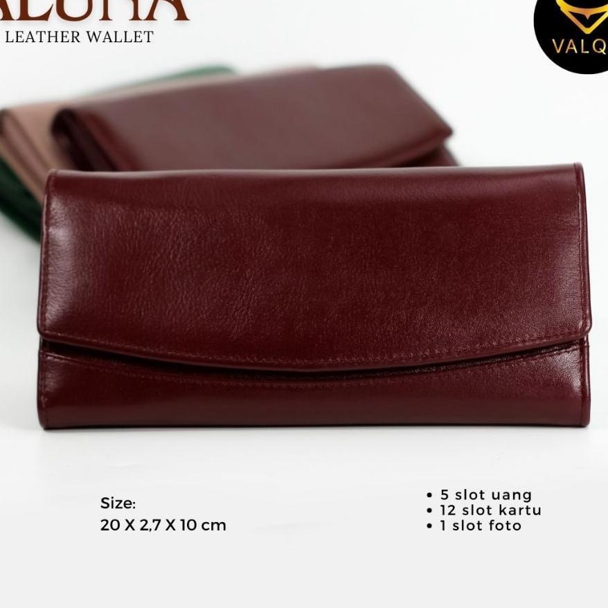 Valqo Aluna Dompet Kulit Kulit Sapi Dompet Wanita Perempuan Dompet Panjang Dompet Kartu
