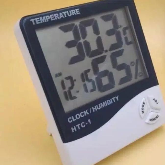 Hygrometer Termometer Digital Indoor Jam Pantau Suhu Kelembaban Akurat