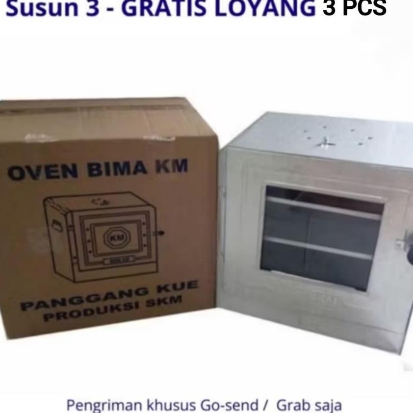 Paket Oven Bima Km 3 Susun Free 3 Loyang/Oven Angkringan/Oven Kompor Gas Bima Km