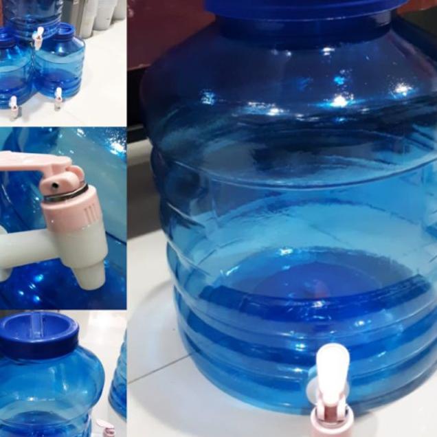 Galon Air Keran 12 L, Tempat Air Pengganti Galon Aqua, Galon Air Kecil, Galon Jualan Es