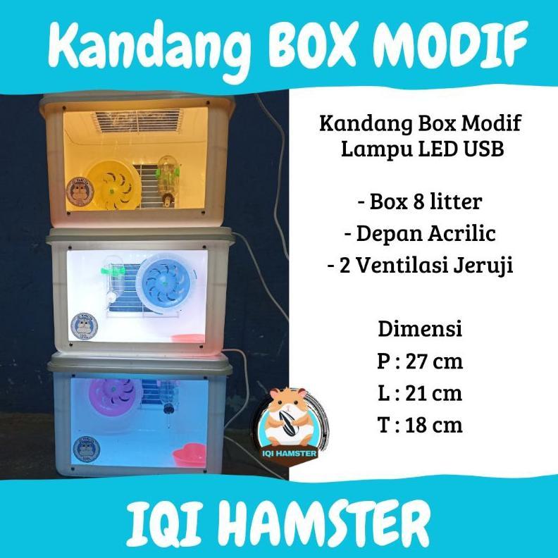 Kandang Box Modif Acrilic | Kandang Hamster | Reptil, Gecko, Landak Mini, Kura-Kura, Tarantula
