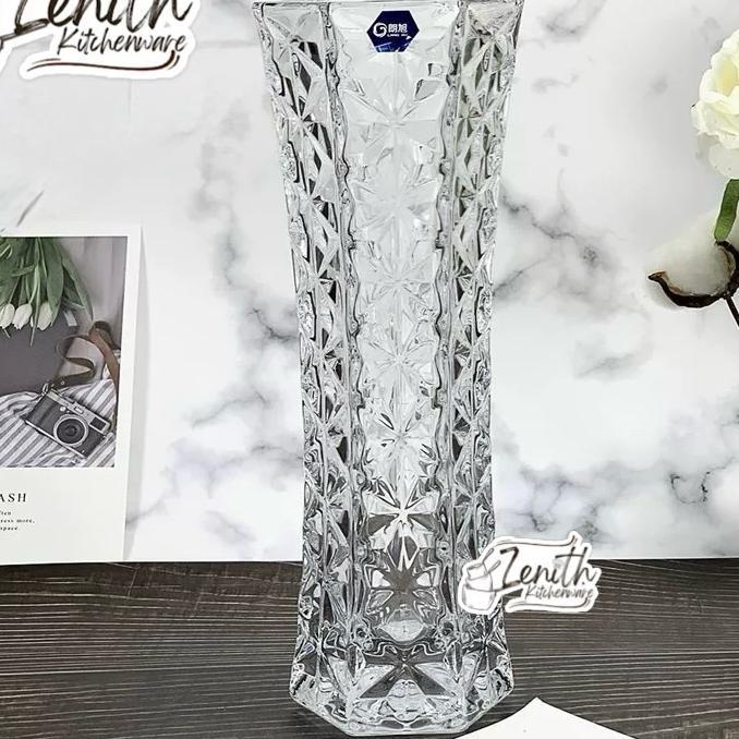 Vas Bunga Kristal Kaca / Pot Bunga Crystal Kaca Import