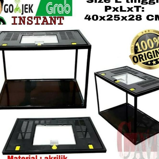 Terrarium Gex Nikita L Tinggi Kandang Reptile Dengan Tutup Kandang Reptile Kura Kura Gecko Kadal Igu