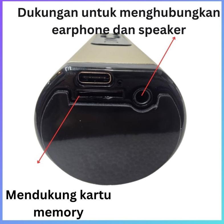 TERBARU Mic K6, Mic Wireless Bluetooth Karaoke Player K6, Microphone Speaker KTV Efek