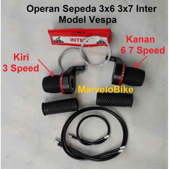 Shifter Operan Sepeda 3X6 3X7 Model Vespa Inter