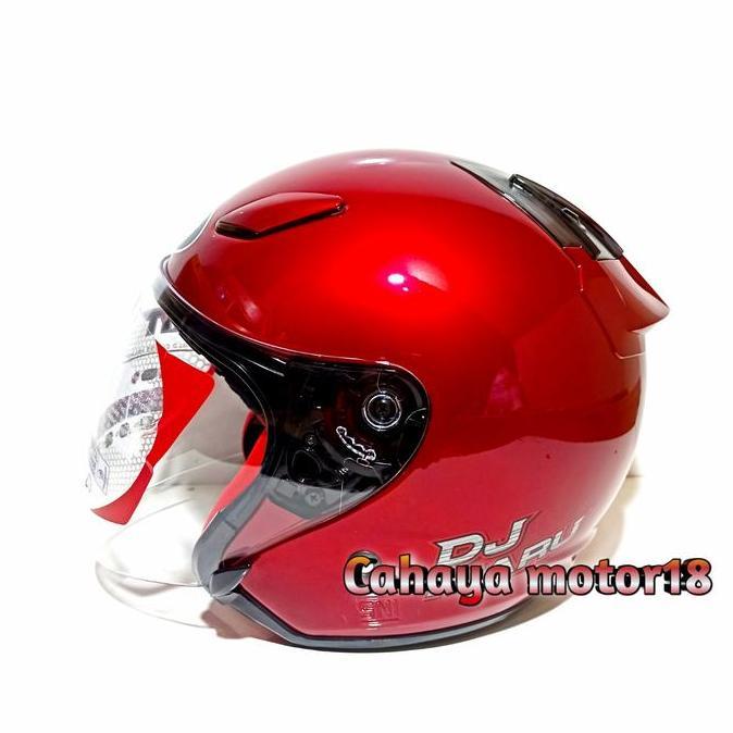 HELM KYT DJ MARU SOLID/POLOS MERAH MARUN|HALF FACE