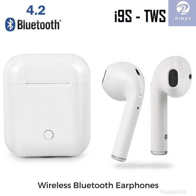 Headset Bluetooth PINZY I9s Twins with Magnetic Charging case - Putih