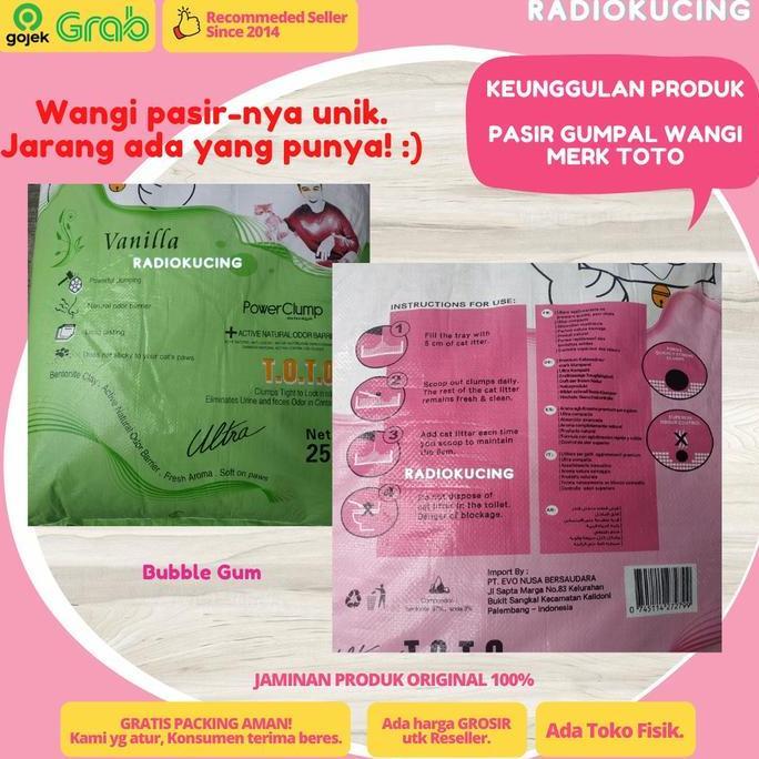 Maw- New- Pasir Kucing Merk Toto 25 Lt Gumpal Ngi Baim Wong [ Juwies Radio Kucing ]