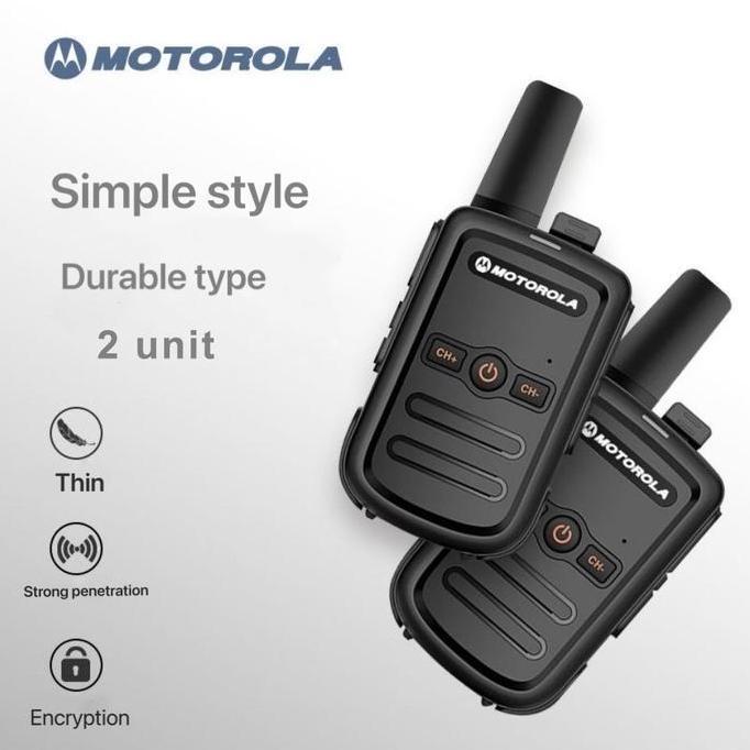Ht Walkie-Talkie Mini C51 Baterai Berkapasitas Besar 9800Mah Jarak Komunikasi 10Km Paket 2 Unit Terb