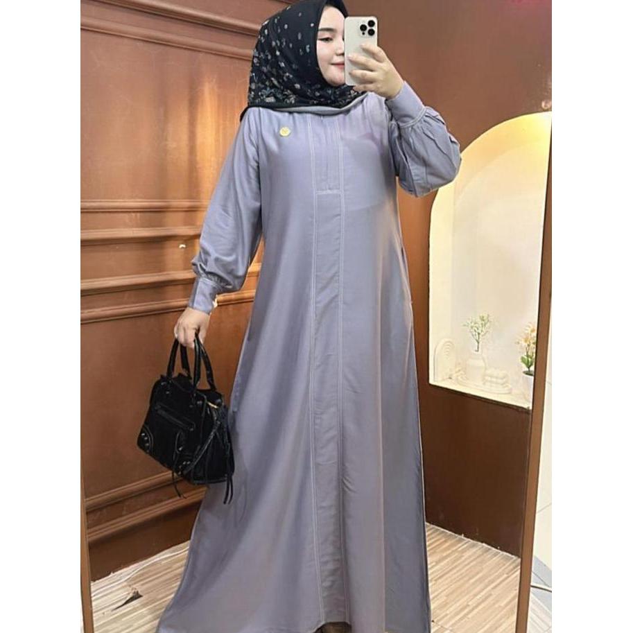 Arsy- Gamis Madinah Kiara Dress Nita Desa Syari Fashion Muslim Meh Lebaran Bahan Rayon Twill Desa Ny