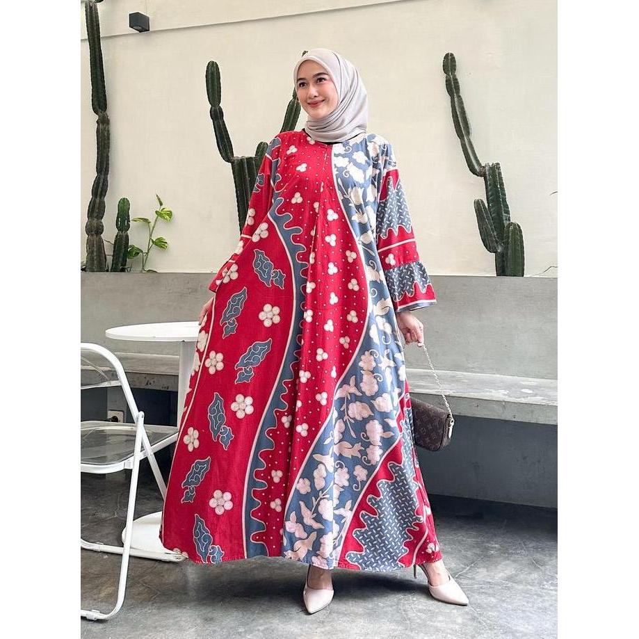 Arsy- Juita Abaya Syari Elegan Simpel Meh Gamis Muslimah Jumbo Rayon Super Tebal Busui Dress Panjang