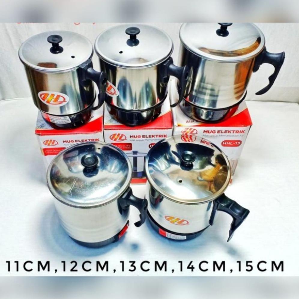 BIG SALE Mug stainless elektrik 11-15 cm Teco pemanas air listrik