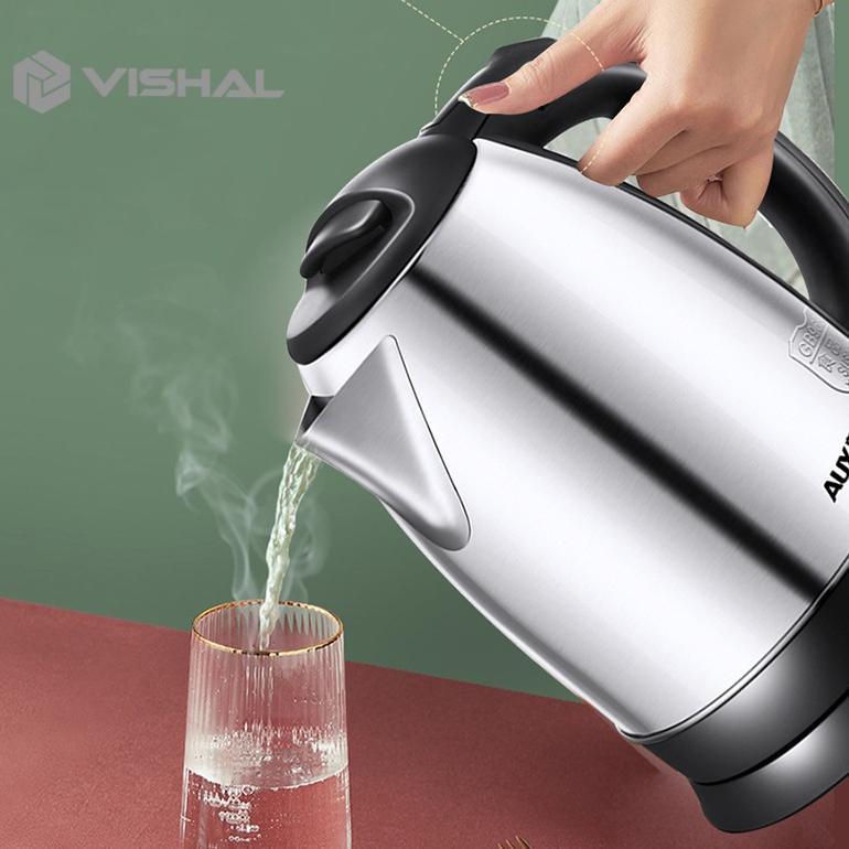 NEW VISHAL Teko listrik  Pemanas Air /Kettle Electric Stainless Pembuat Kopi Teh VS-1801