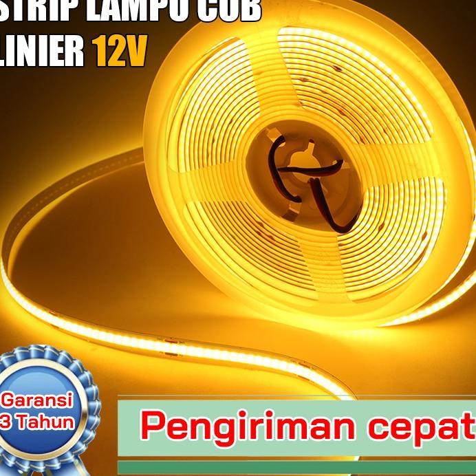 Lampu Strip Cob 12V/24V Cahaya Kepadatan Tinggi 5 Meter/10Meter Lampu Led Lem Perekat Sendiri