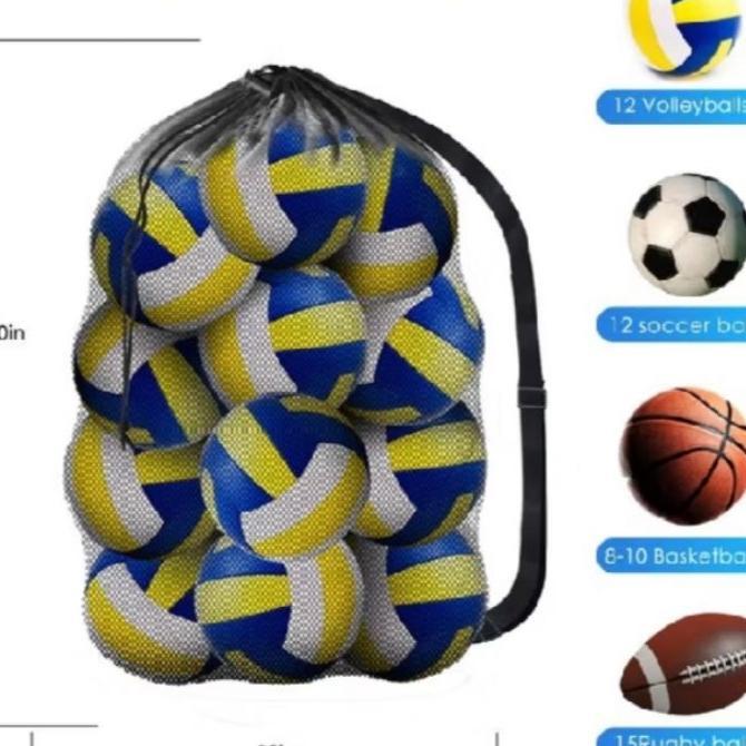 Tas Jaring Penyimpanan Alat Olahraga Bola Basket, Bola Voly, Bola Sepak Kapasitas Besar