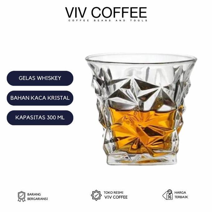 Gelas Kaca Whiskey Old Fashioned Crystal Glass 300ml