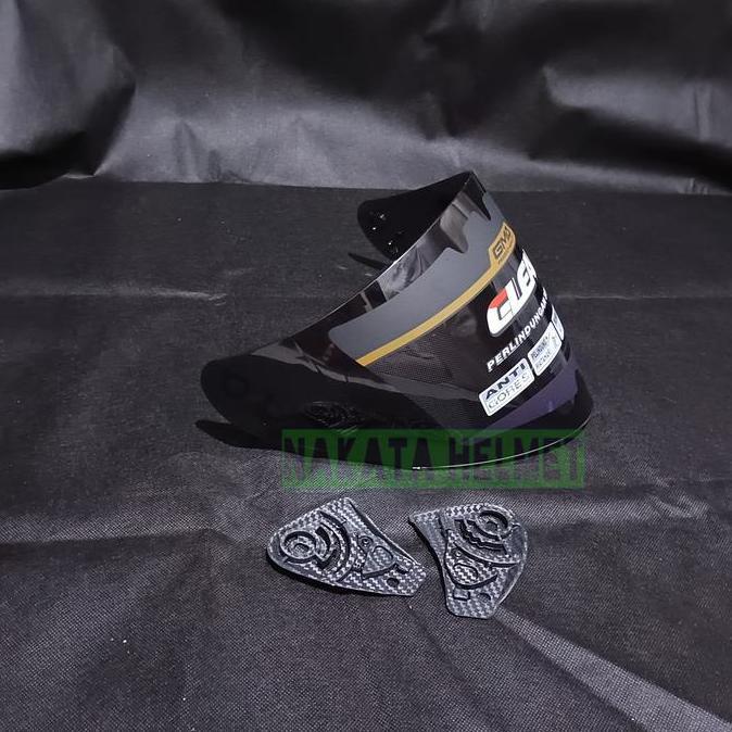 Comet- Kaca Helm Ink Centro Flat Visor Helmet Ink Centro Jet Solid Motif  Hitam Red Gold Blue Bening