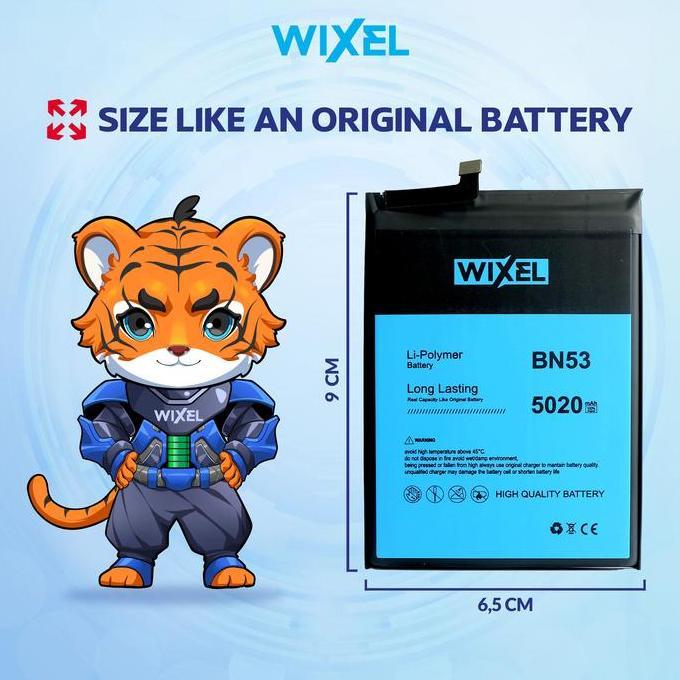 Phone- Wixel Baterai Bn53 Compatible For Redmi Note 9 Pro / Note 10 Pro Double Power Real Capacity B