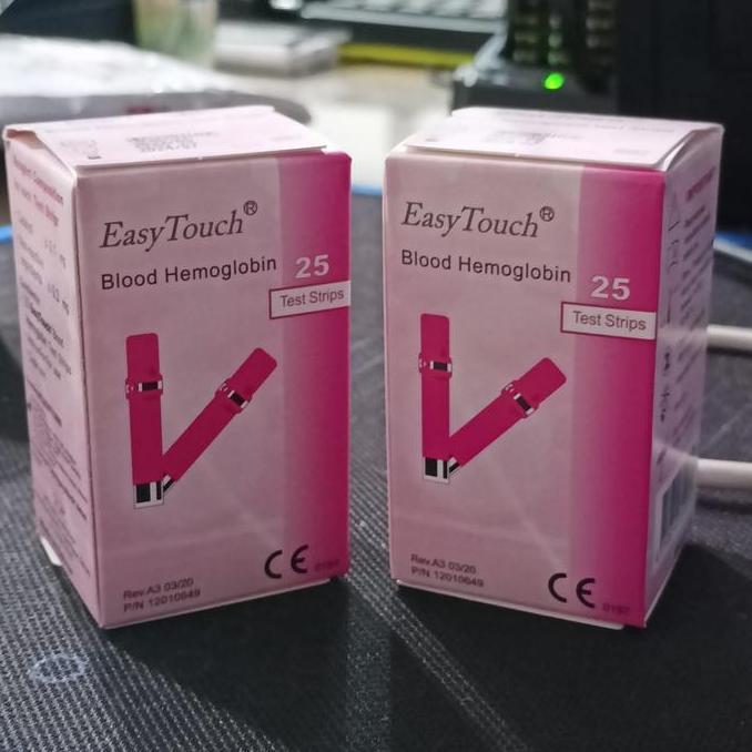 Easy touch Strip HB hemoglobin paket 5 Box stik  hb