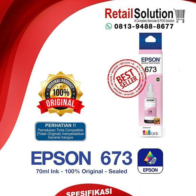 Tinta Epson 673 Light Magenta Original - Tinta Epson L805 L850 L1800