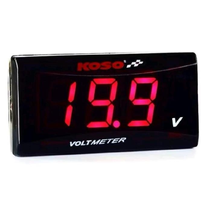Promo VOLTMETER KOSO ORIGINAL MODEL KOTAK, VOLTMETER DIGITAL KOSO ORIGINAL KOTAK, LIGHT SUPER SLIM S