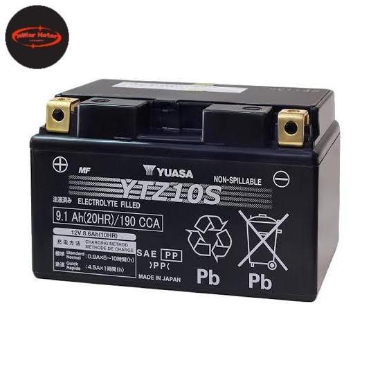Aki Kering Motor Yuasa YTZ10S 12V 9.1Ah Kawasaki ER6N Yamaha R1