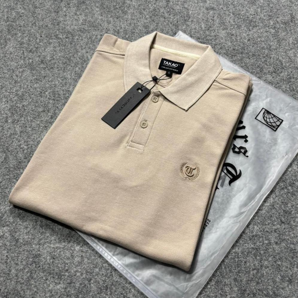 cuci gudang kaos polo pria polos premium adem elegan hitam slimfit