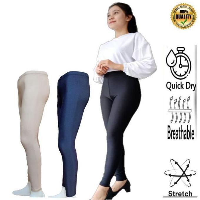 legging spandex LYCRA premium celana legging panjang leggings daily  hitam pendek