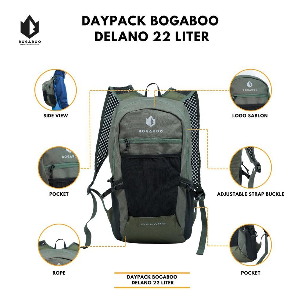 Cod Tas Daypack Bogaboo Delano 22 L - Tas Sekolah - Tas Summit - Daypack Summit -Tas Ultralight - Ta