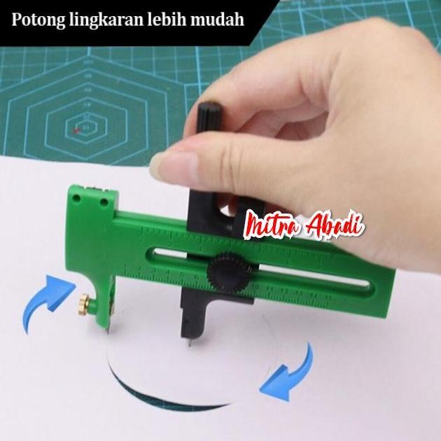 Alat Potong Lingkaran Bulat Kertas Kompas Circular Rotary Cutter Paper