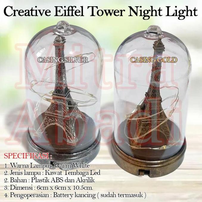 Dekorasi Lampu Malam Menara Eifell / Creative Eiffel Tower Night Light