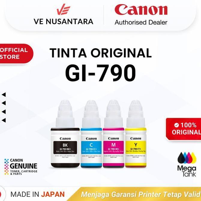 100% ORIGINAL TINTA CANON GI 790 - PRINTER G1010 G2010 G3010 G4010 MURAH