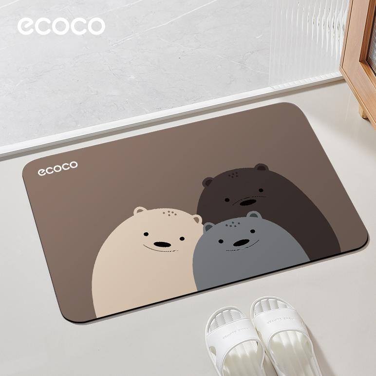 KUALITAS SUPER ECOCO Diatom Mat - Keset Lantai Keset Motif Keset Suede Anti Slip Menyerap Air Lebih 