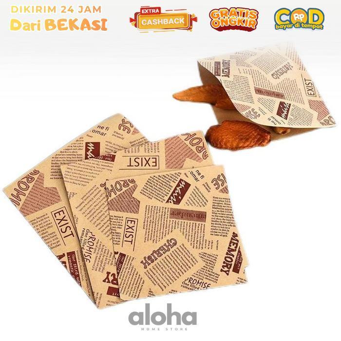 ALHM - 100pcs/set Kemasan Sandwich 18cmx18cm Kemasan Roti Sandwich Wrap Roti Sandwich Bag Box Sandwi