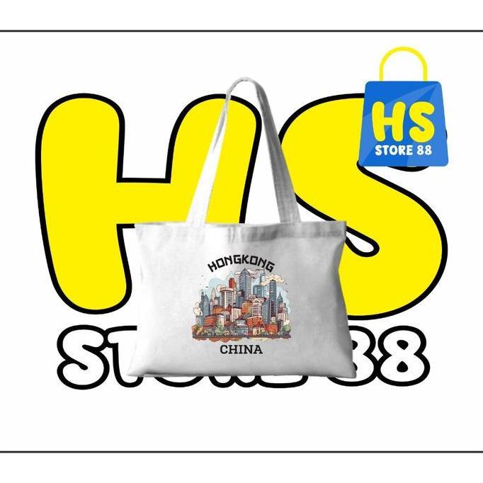 TOTEBAG HONGKONG - TOTE BAG HONGKONG - OLEH OLEH HONGKONG - SOUVENIR HONGKONG - TAS HONGKONG