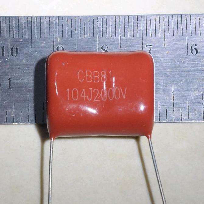 CBB81 104J 2000V 104J2000V 104 PIKO FARAD 100NF 0.1UF 2000 VOLT 2KV 104K MILAR KAPASITOR MYLAR CAPAC