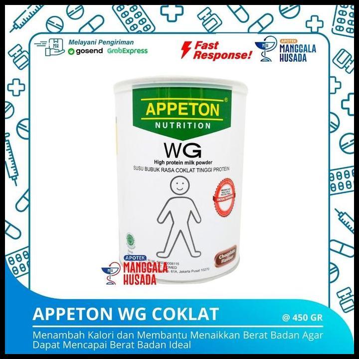 Terlaris Susu Appeton Wg Rasa Coklat @ 450 Gr