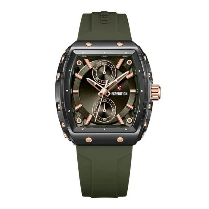 Jam Tangan EXP EX 6814 MFRRGGNBA Green Rubber Band