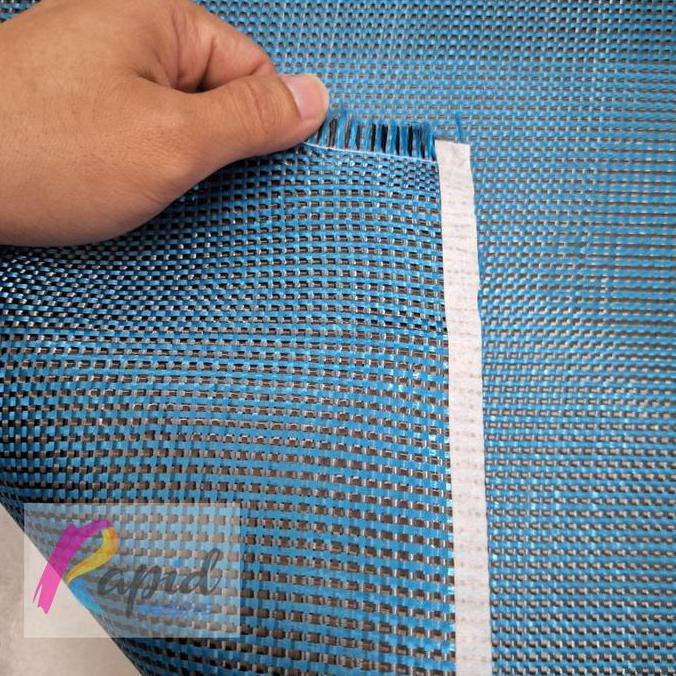 Serat Carbon Arylate Hybrid Blue Plain Biru Hitam 190gsm