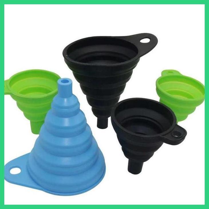(BULANSABIT) CORONG LIPAT AIR MINYAK MULTIFUNGSI COLLAPSIBLE SILICONE FUNNEL 1.5 CM PRIVASI AMAN