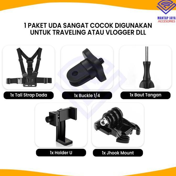 Focus- Nanvan Tali Strap Dada Mount Chest Strap Clip 1 Set Vlogger