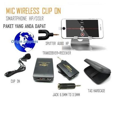 Focus- Microphone Mic Clip On Wireless Prank Vlog Untuk Smartphone /Dslr