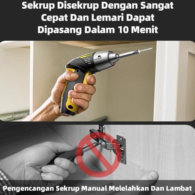 Promo JAPER Obeng Listrik Baterai Tanpa Kabel Mesin obeng baterai koper, kit alat bor tanpa kabel, m