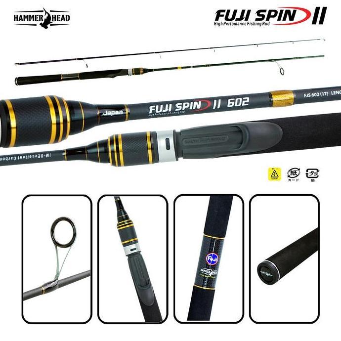 [GRATIS SET KAIL SK6] HAMMERHEAD Joran Pancing Spinning FUJI SPIN II 562 - 602 Hi-Carbon Blank Hollo