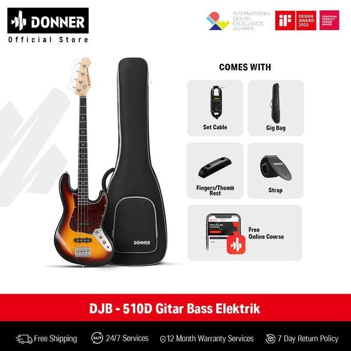 Donner DJB - 510D Gitar Bass Elektrik