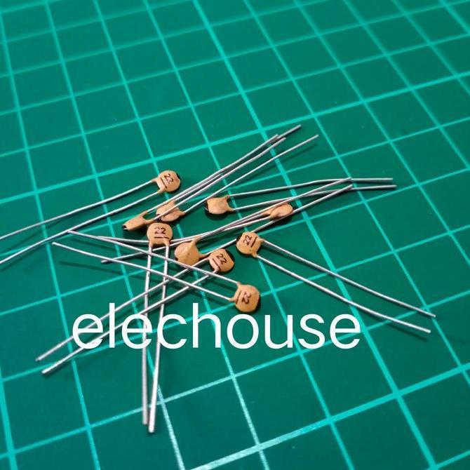 KAPASITOR 22PF HITAM CAPACITOR NPO MURATA TDK KCK JAPAN RADIO HD27