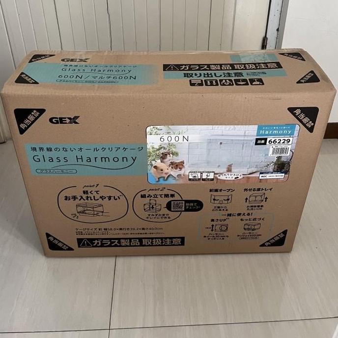 GEX Glass Harmony 600 Plus (hamster cage/apa aja) PxLxT 58x39.2x32cm EB