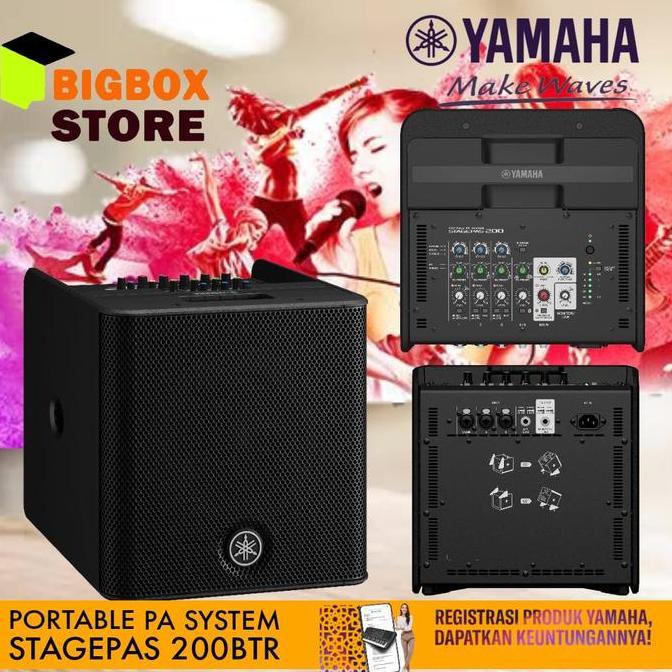 YAMAHA STAGEPAS 200BTR SPEAKER PORTABLE SYSTEM MURAH